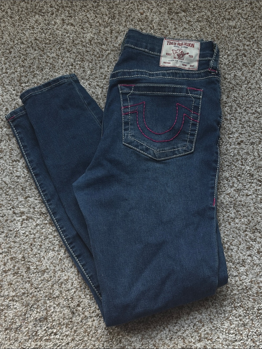 True Religion Halle Hugh rise super skinny jeans 27